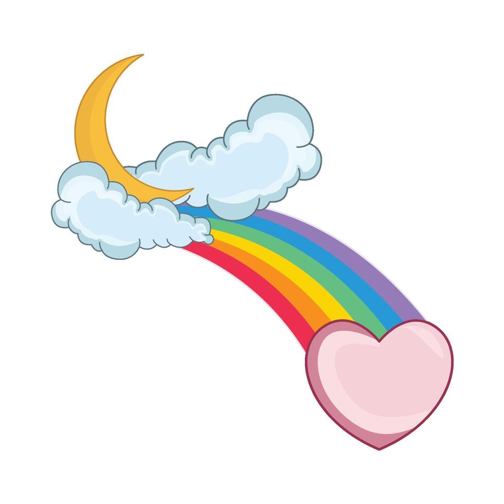 illustration of rainbow vector
