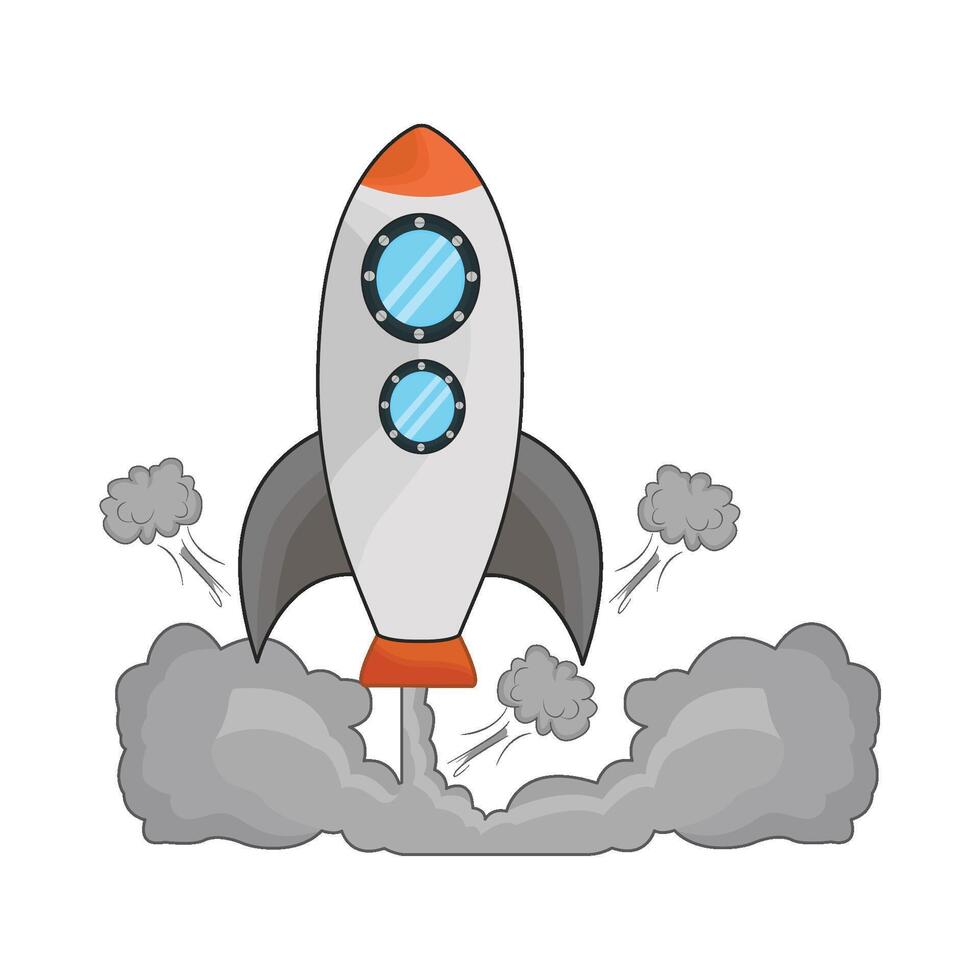 illustration of rocket vector