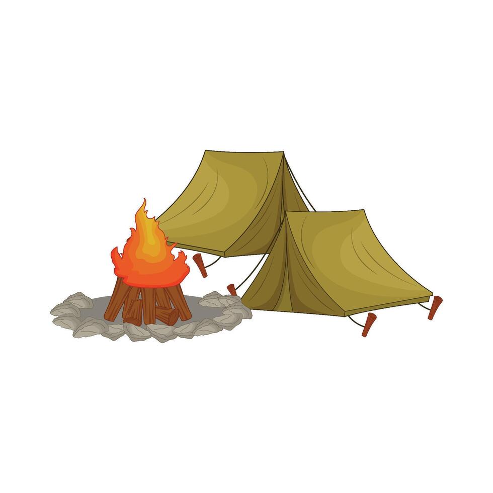 illustration of camping vector