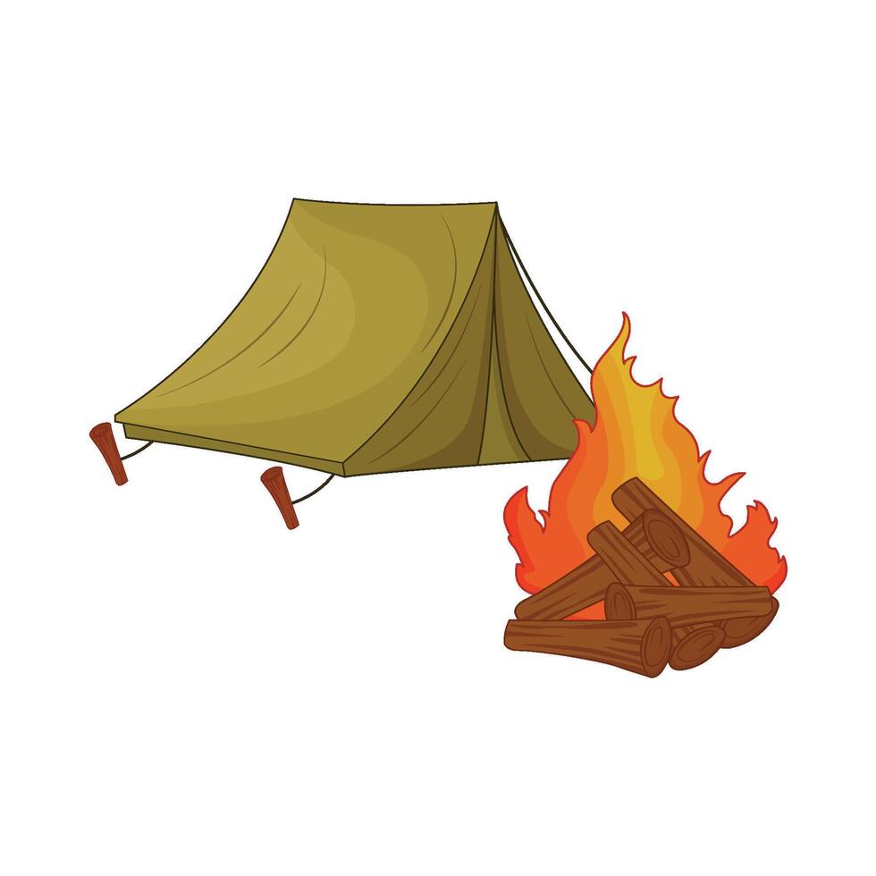 illustration of camping vector