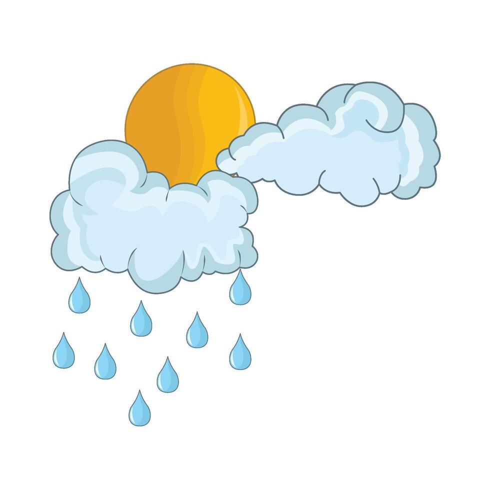 illustration of sunny rain vector
