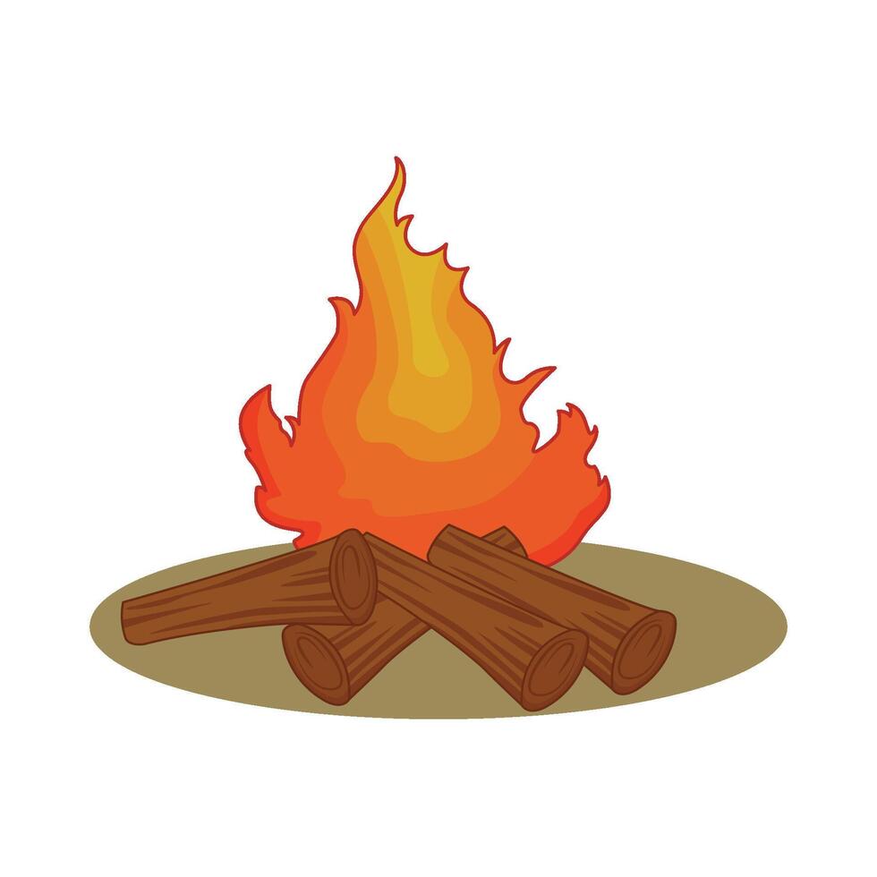 illustration of bonfire vector