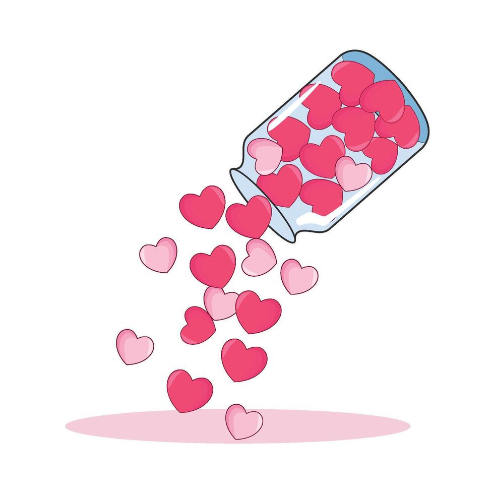 jar of love illustration vector