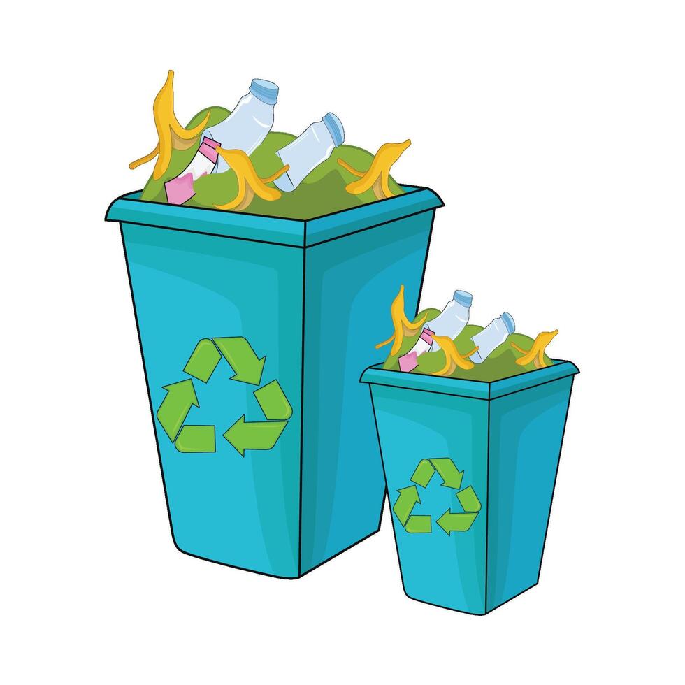 illustration of recycle bin vector