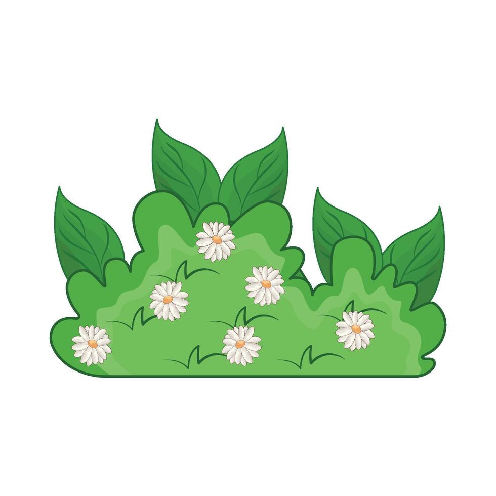 illustration of grass and flower vector