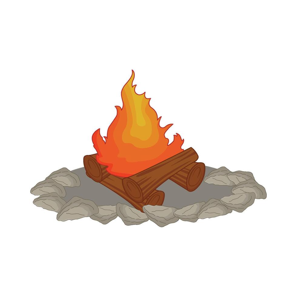 illustration of bonfire vector