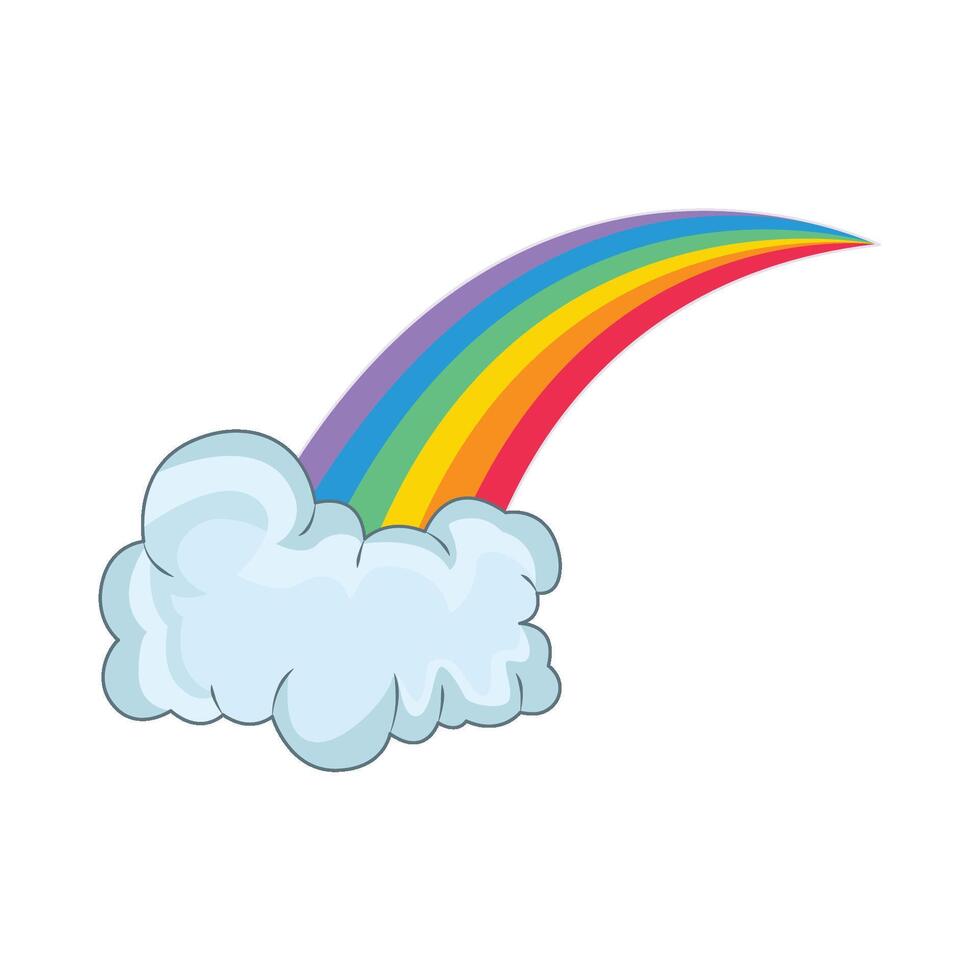 illustration of rainbow cloud vector