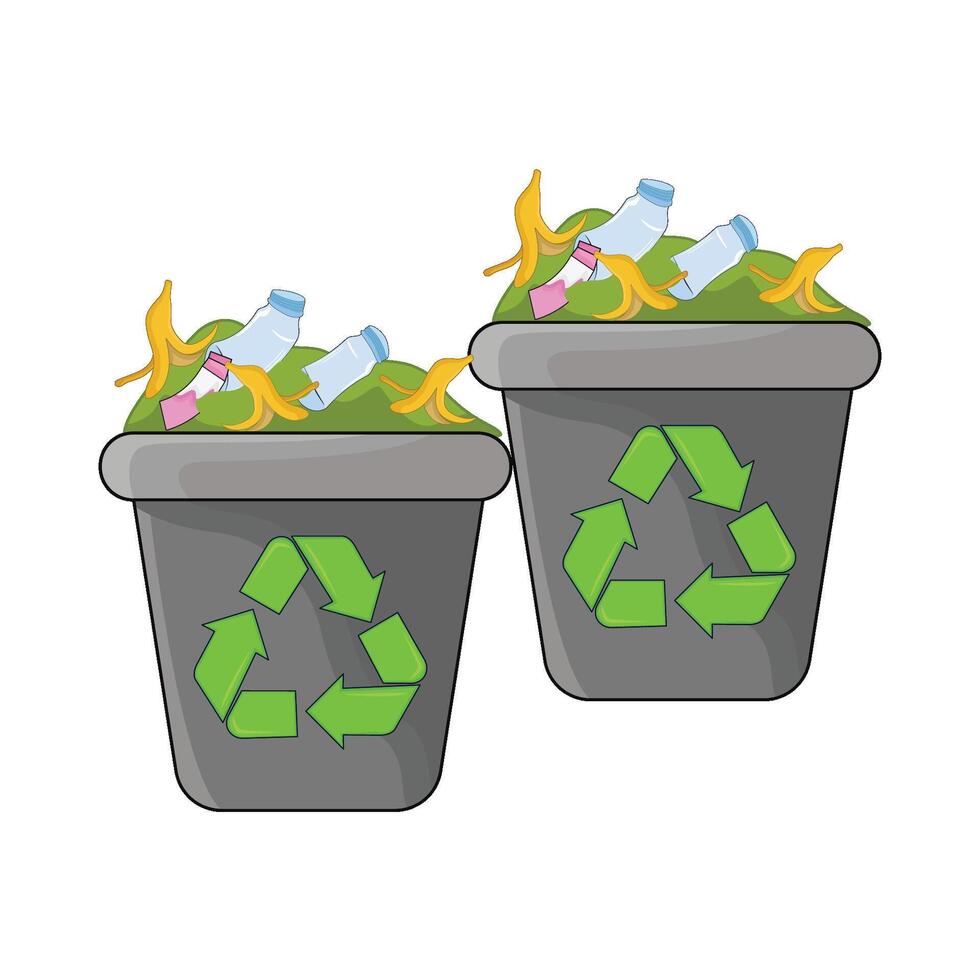 illustration of recycle bin vector