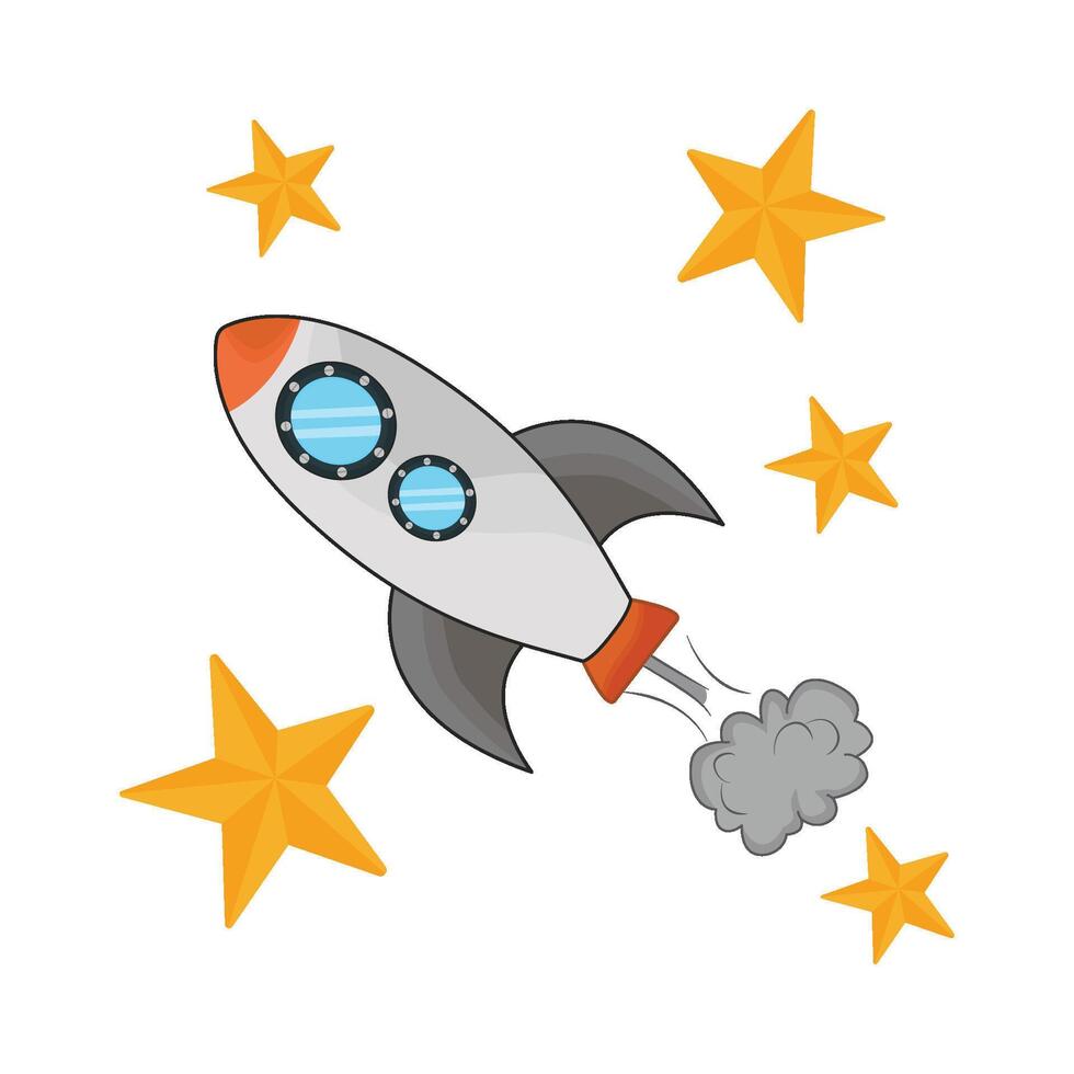 illustration of rocket vector
