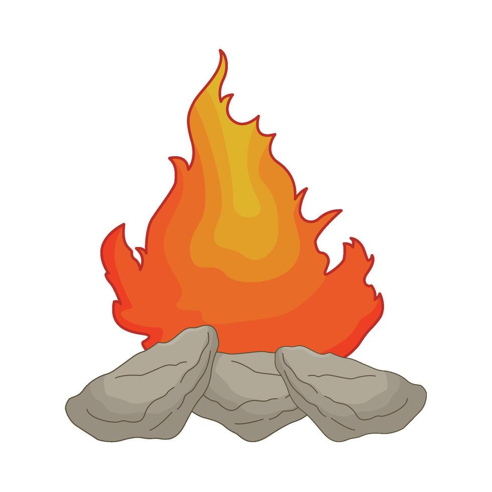 illustration of bonfire vector