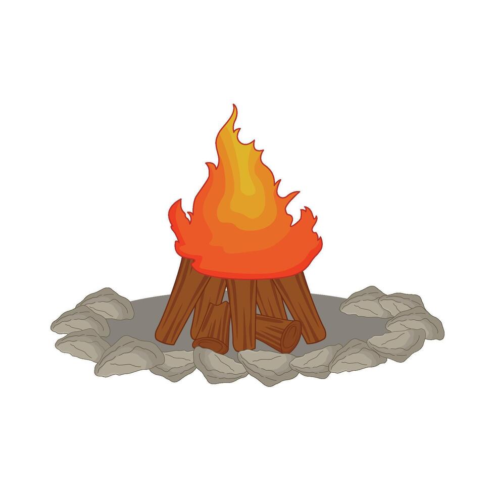 illustration of bonfire vector