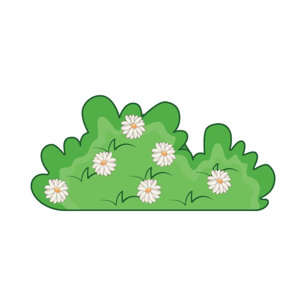 illustration of grass and flower vector