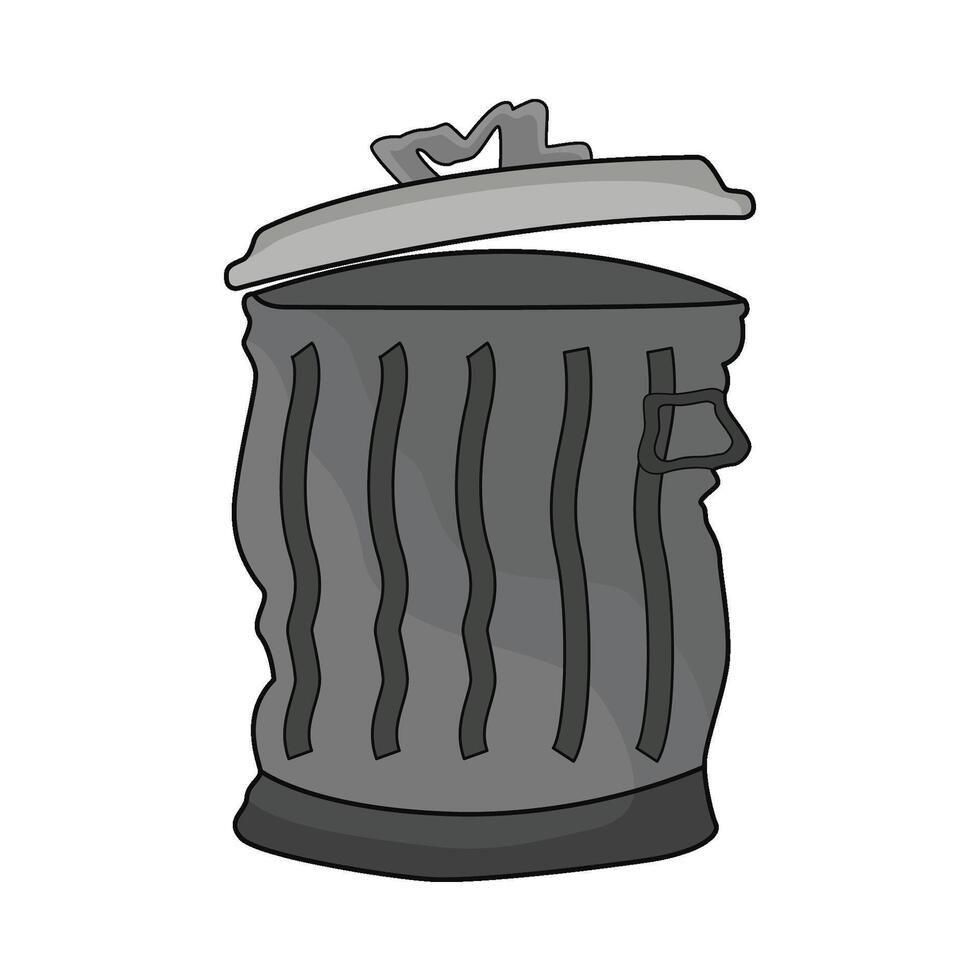 illustration of trash bin vector