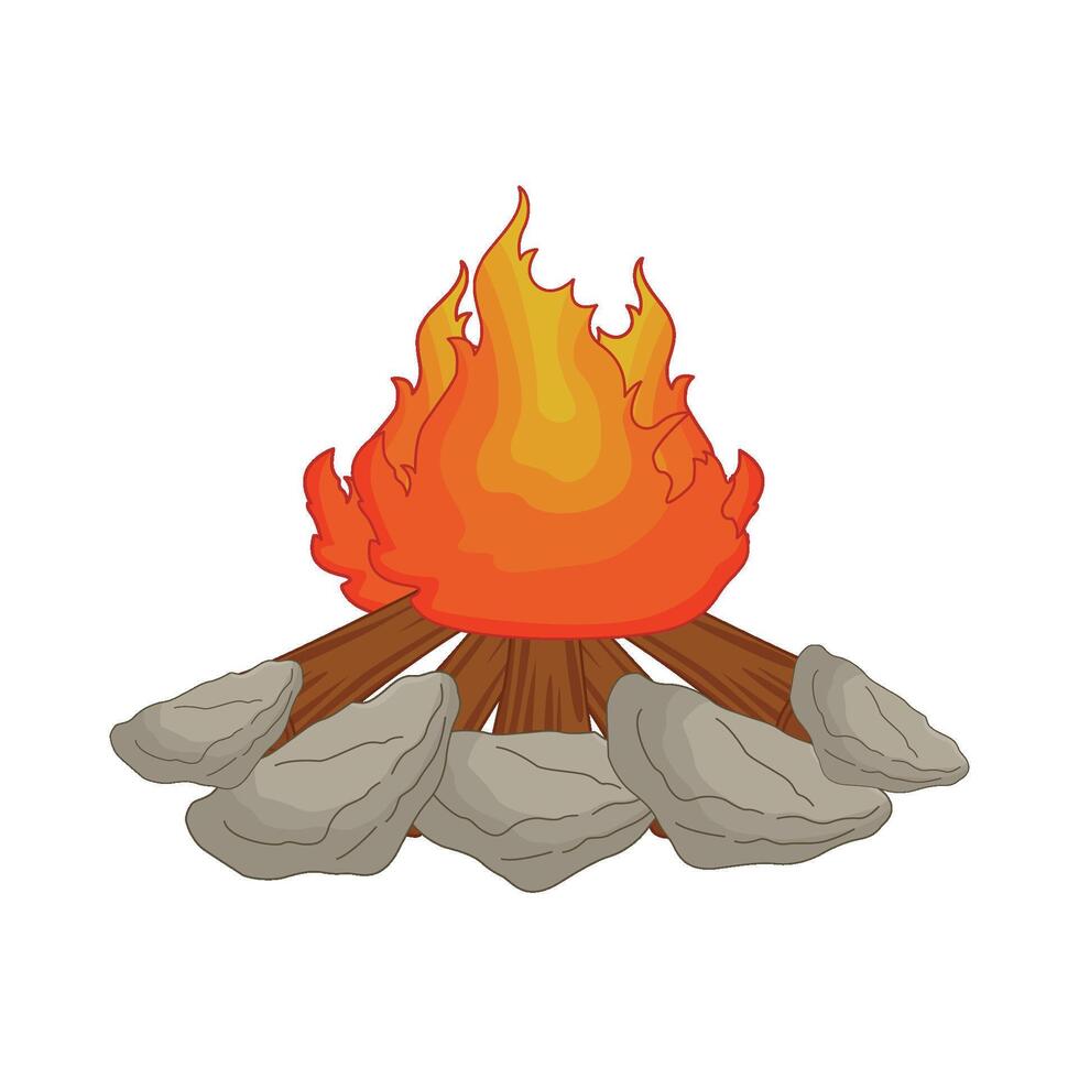 illustration of bonfire vector