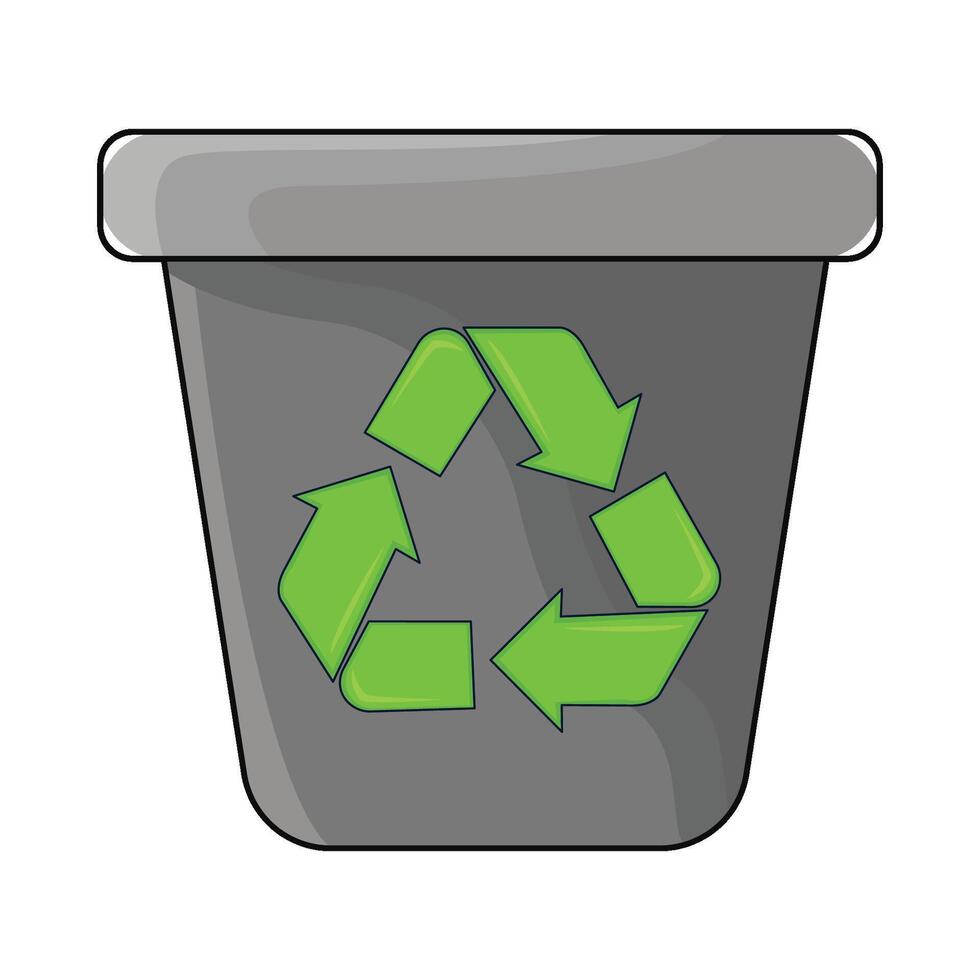 illustration of recycle bin vector