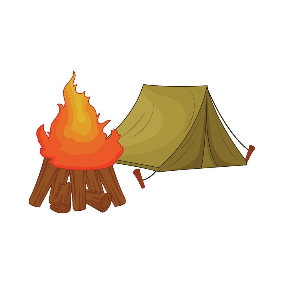 illustration of camping vector