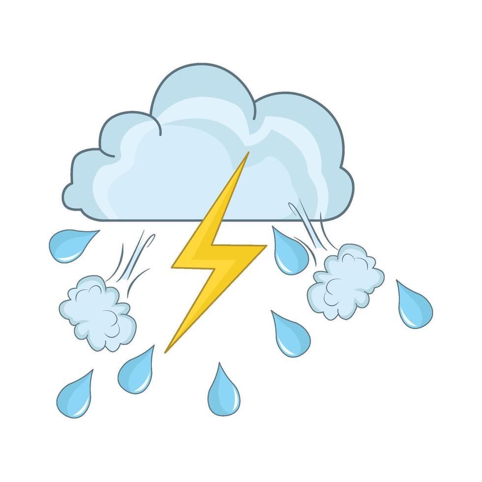 illustration of thunderstorm cloud vector