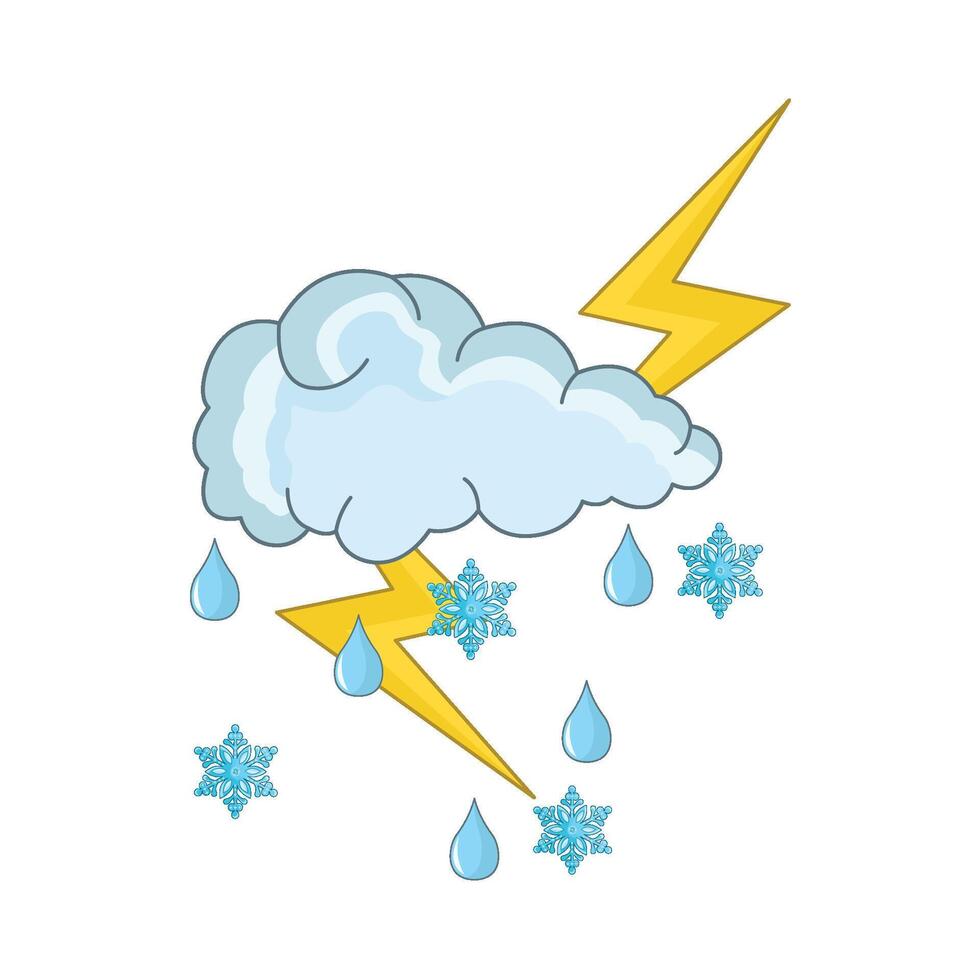 illustration of thunderstorm cloud vector