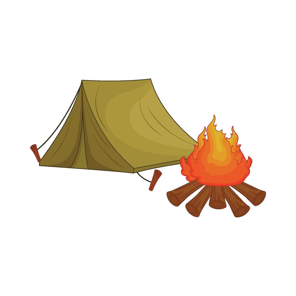 illustration of camping vector