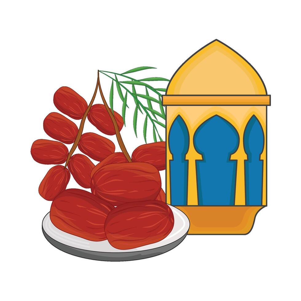 illustration of kurma with lantern vector