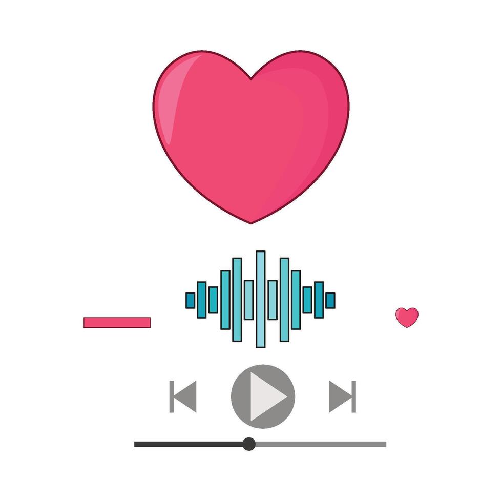 illustration of love song vector