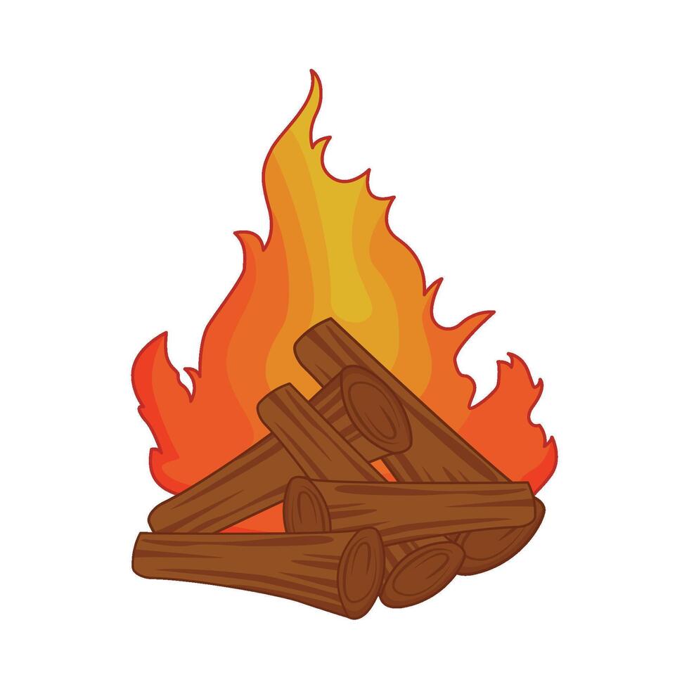 illustration of bonfire vector
