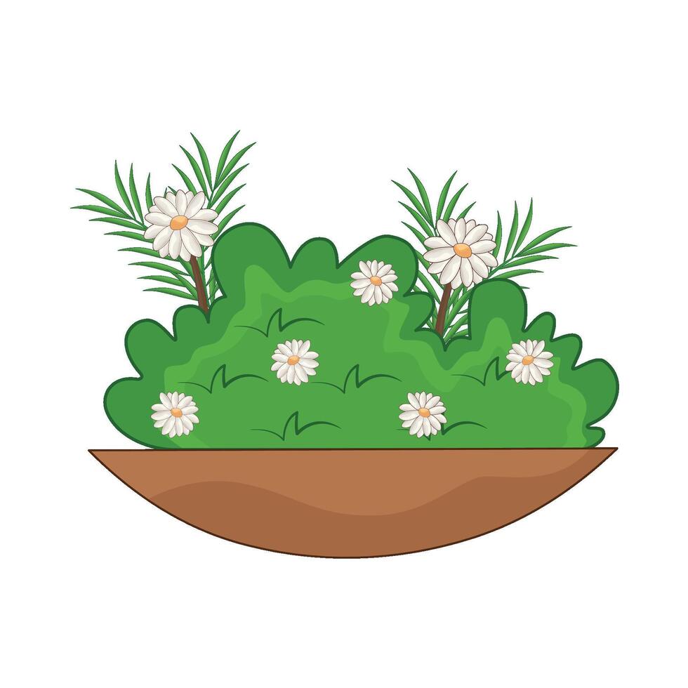illustration of grass and flower vector