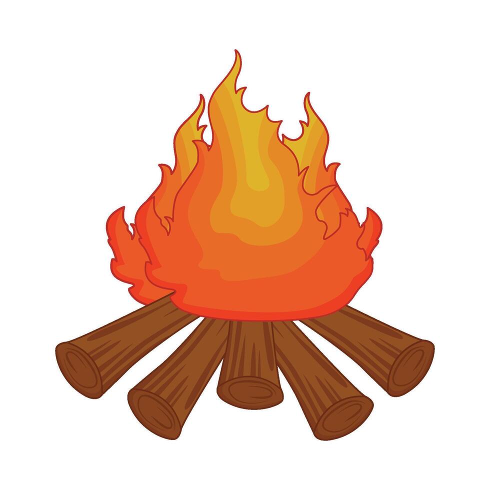 illustration of bonfire vector