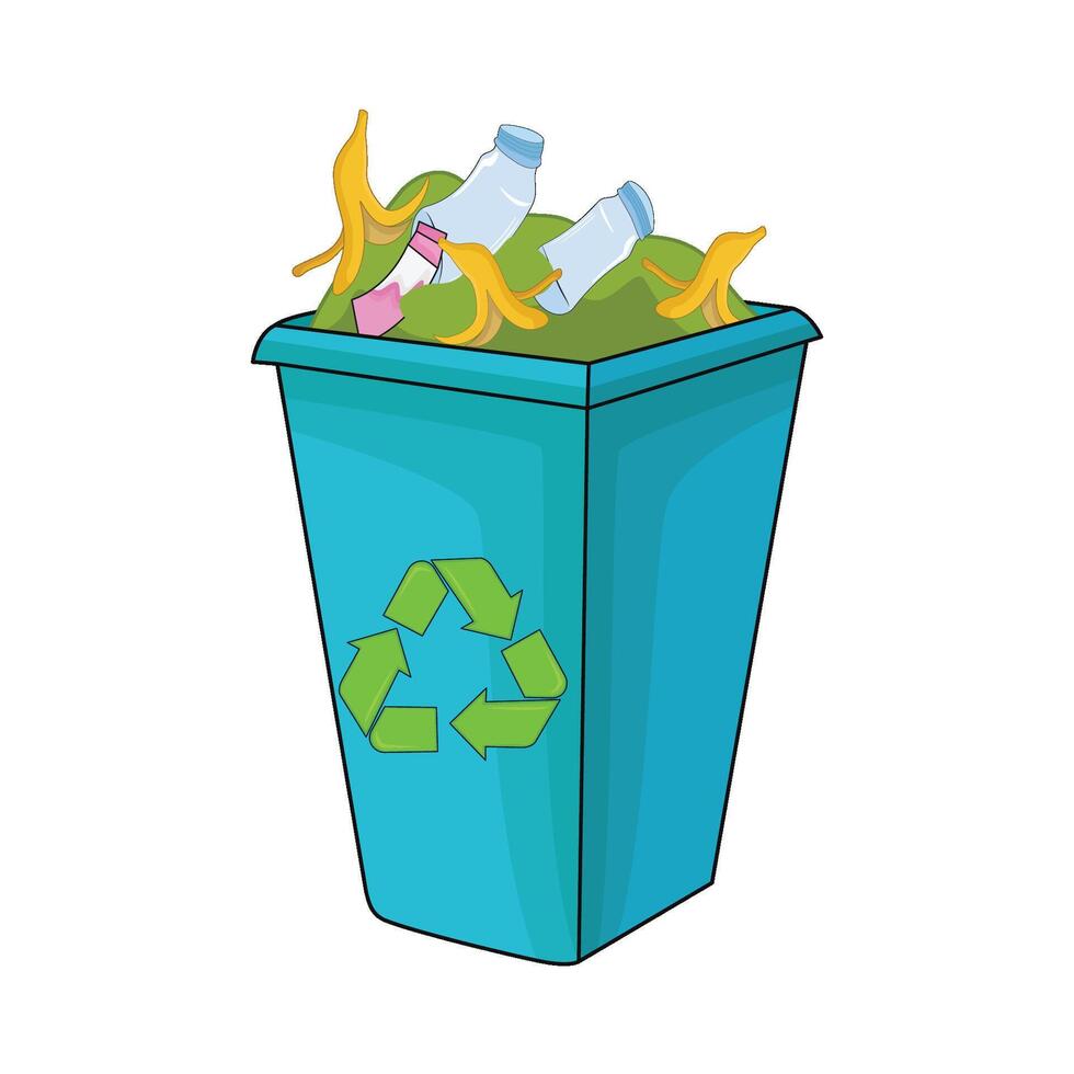 illustration of recycle bin vector