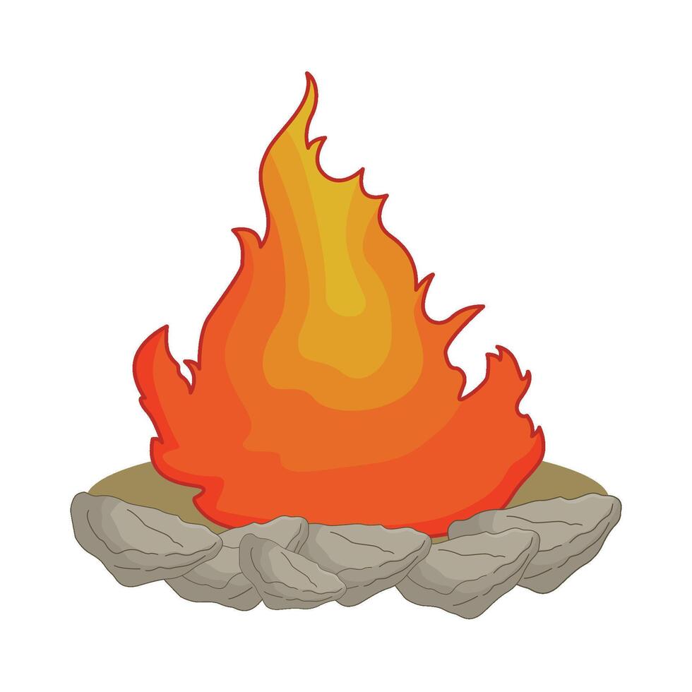 illustration of bonfire vector