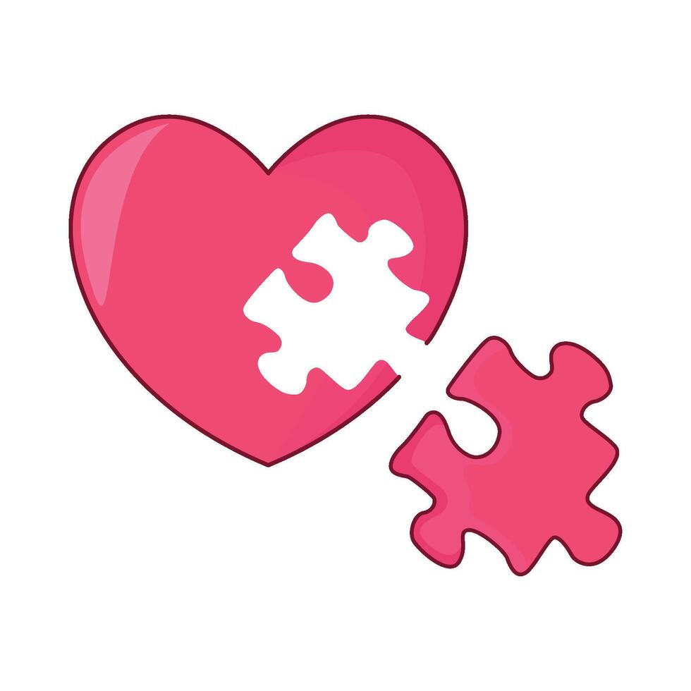 illustration of love puzzle vector