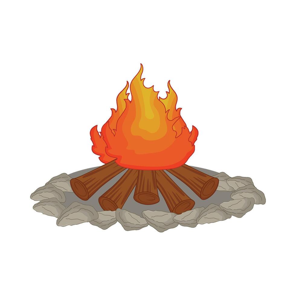 illustration of bonfire vector