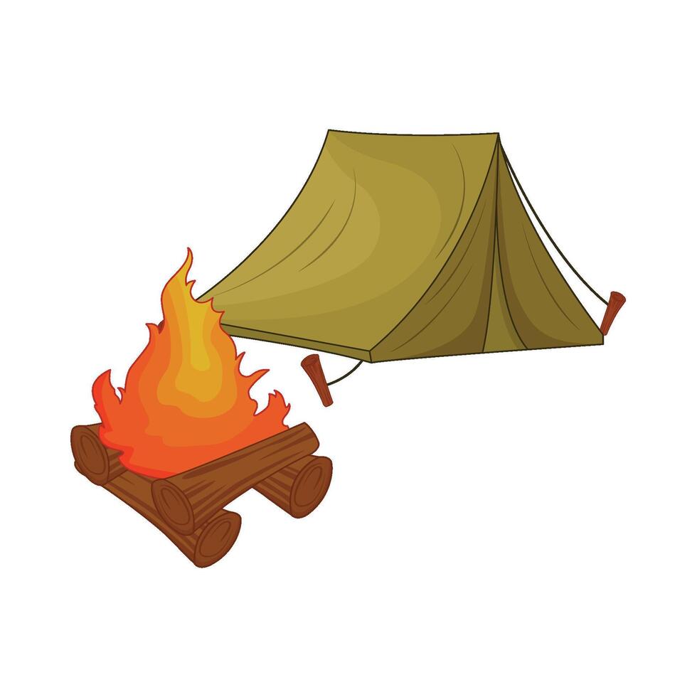 illustration of camping vector