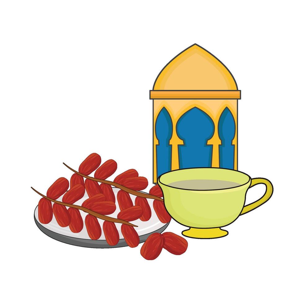 illustration of kurma with lantern vector