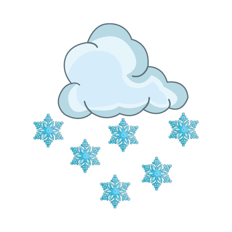 illustration of snowfall vector