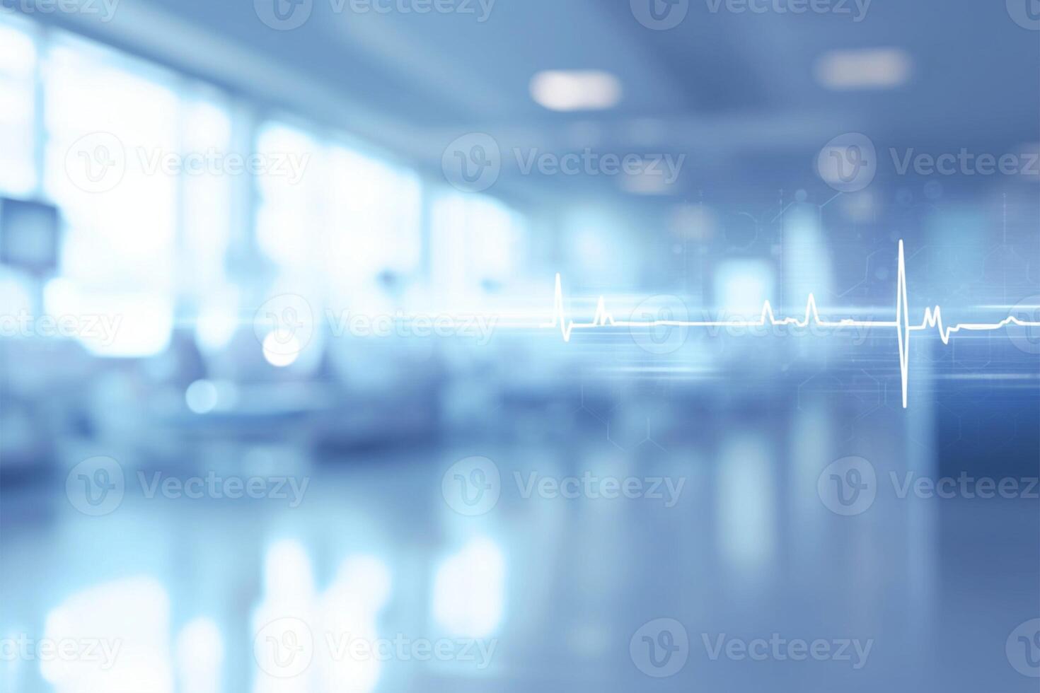 AI generated view Softened Medical Scene Stock Photo Innovation, medical background blur