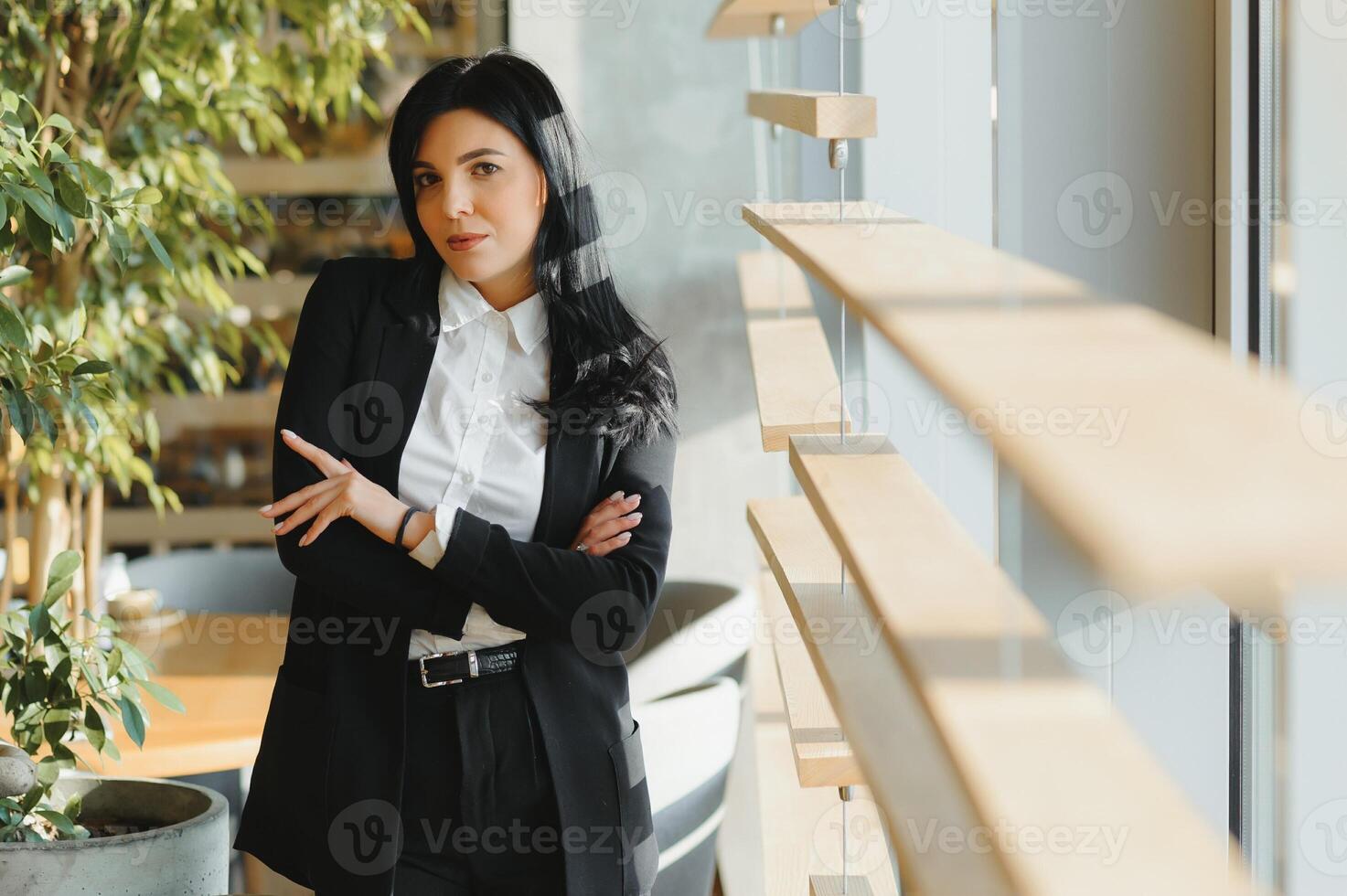 young business woman at the office photo