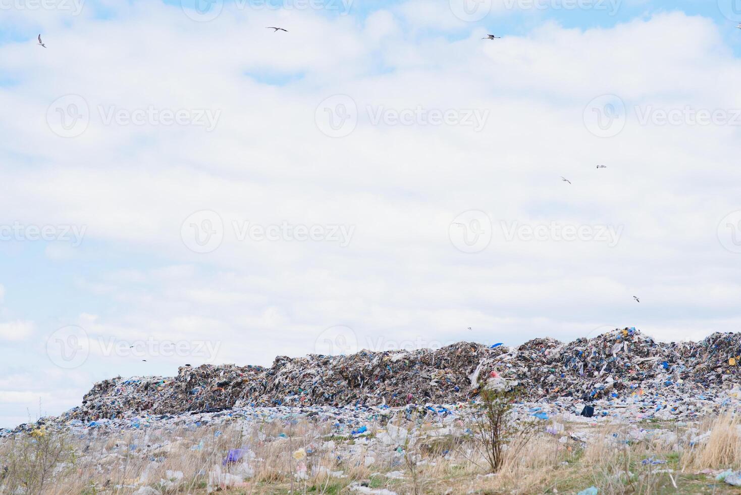 Scrap heap - Scrap Metal ready for recycling with blue sky photo