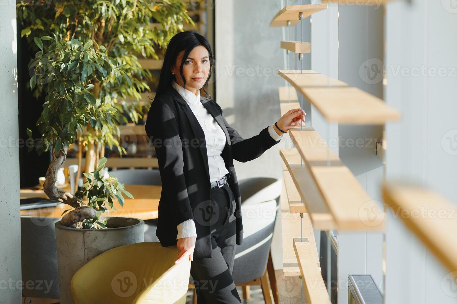 young business woman at the office photo