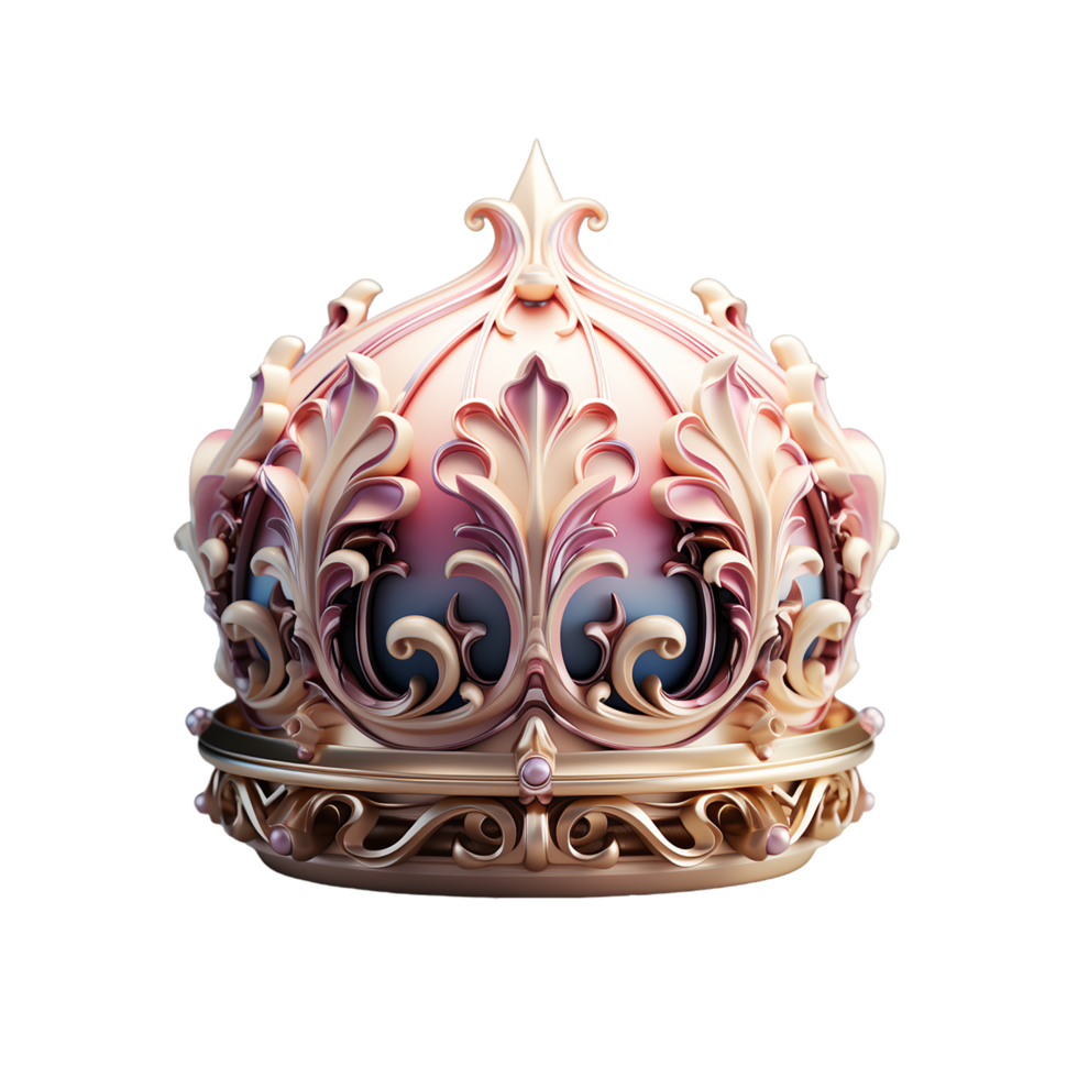 AI generated Crown, Crown soft lighting soft pastel png