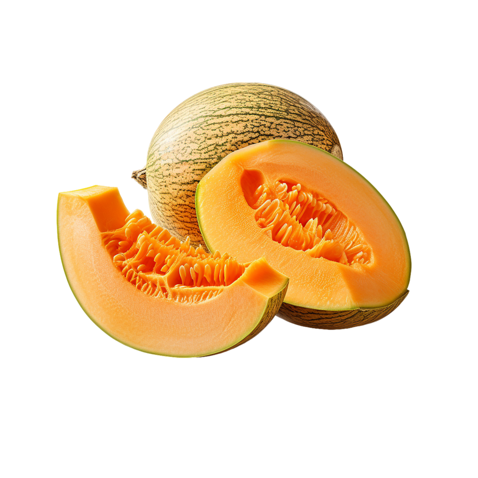 ai generiert Cantaloup-Melone Frucht, Cantaloup-Melone Obst png