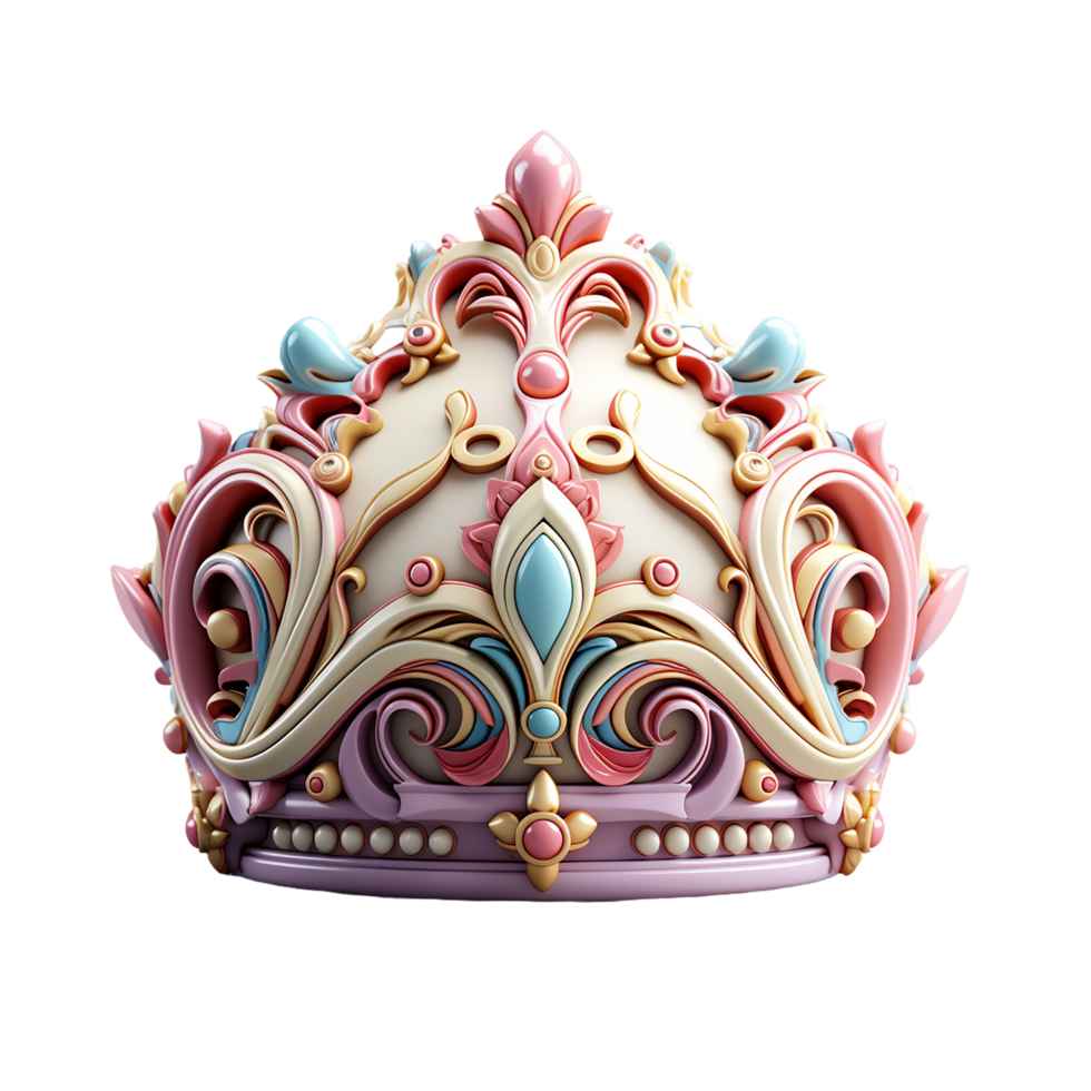 AI generated Crown, Crown soft lighting soft pastel png