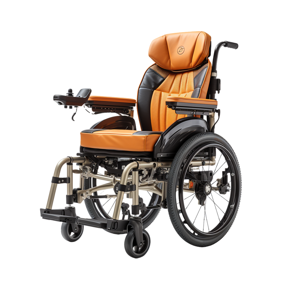 ai gerado cadeira de rodas, cadeira de rodas png, cadeira de rodas com transparente fundo png