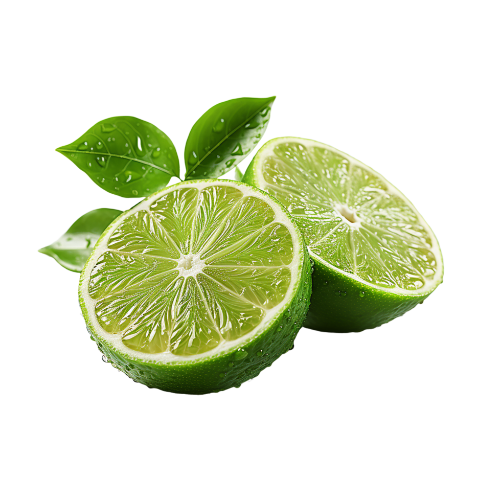 ai generiert Limette Scheibe, Limette Scheibe png, Limette Scheibe mit transparent Hintergrund png