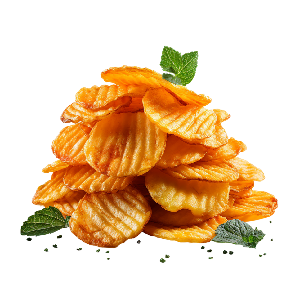 AI generated Potato Chips, Potato Chips Png, Potato Chips With Transparent Background png