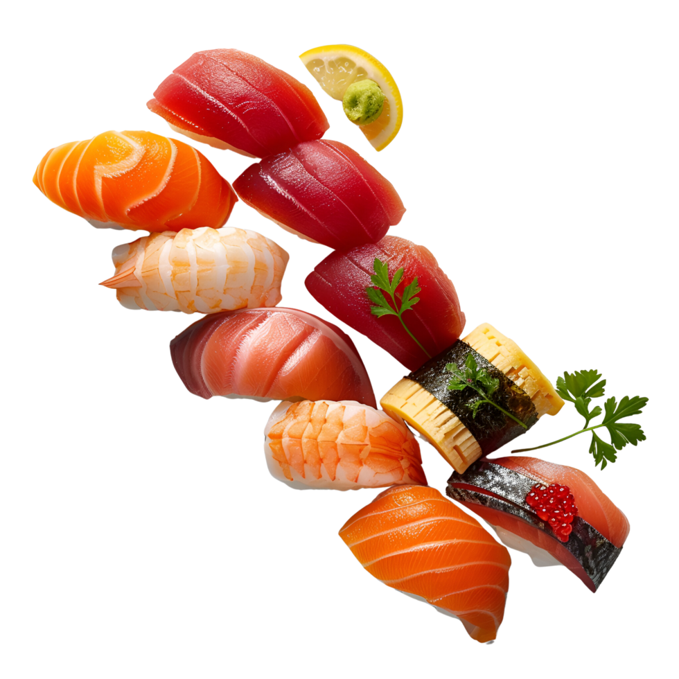 AI generated Sushi Nigiri Sushi Roll No Background png