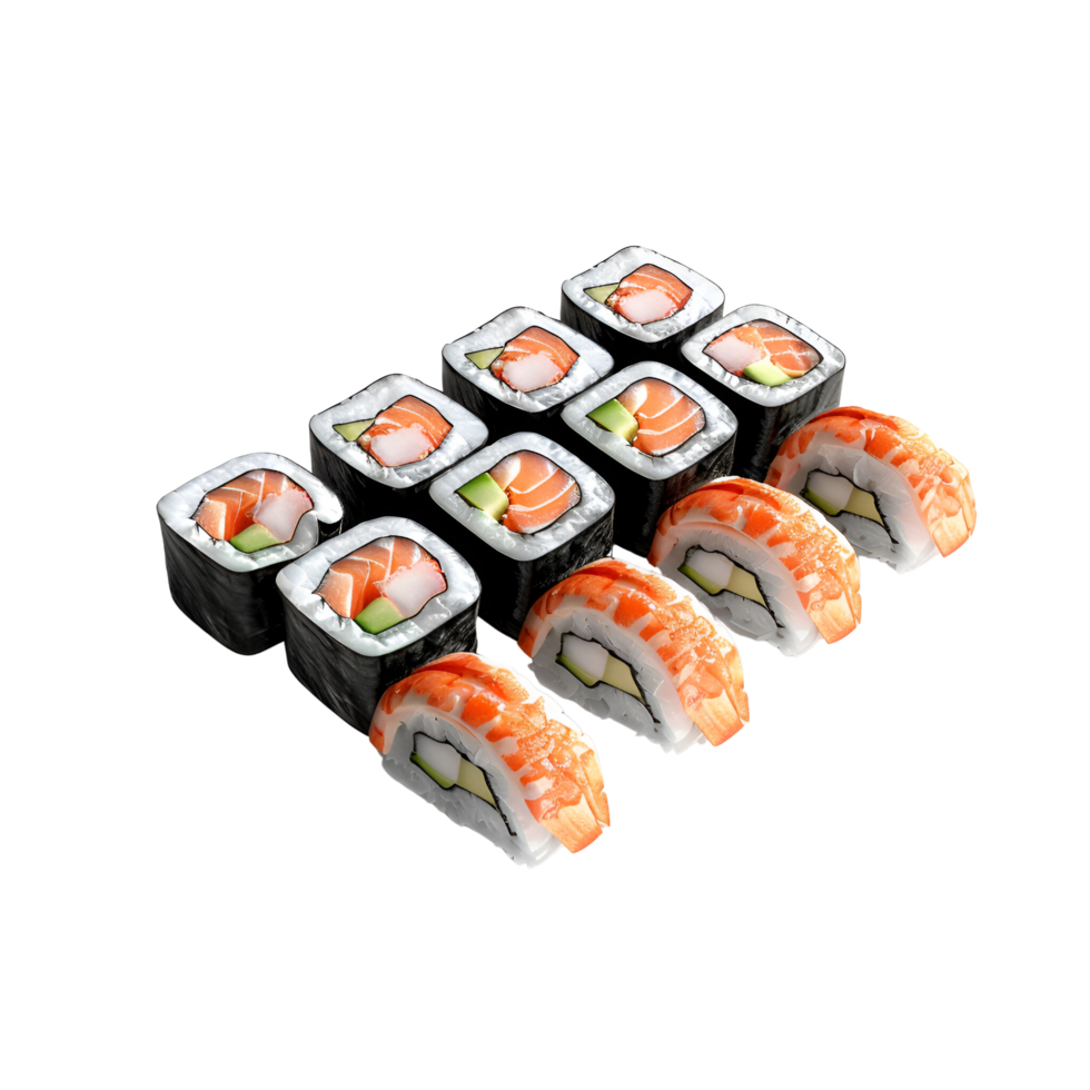 AI generated Sushi Nigiri Sushi Roll No Background png