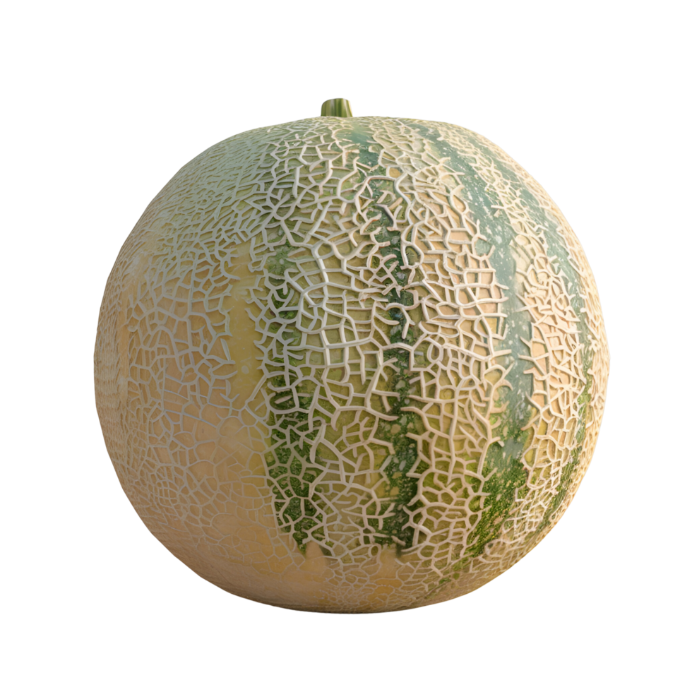 AI generated Cantaloupe Melon No Background Perfect for Print on Demand png