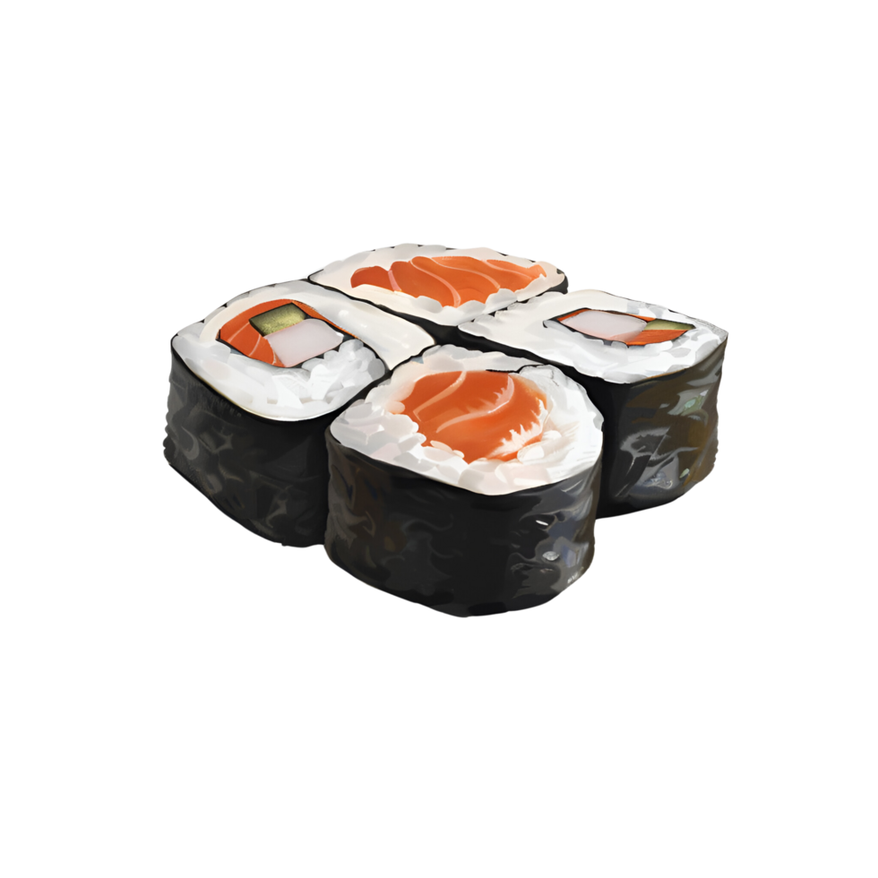 ai genererad sushi nigiri sushi rulla Nej bakgrund png