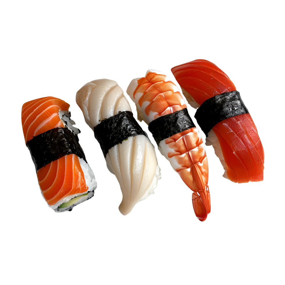 AI generated Sushi Nigiri Sushi Roll No Background png